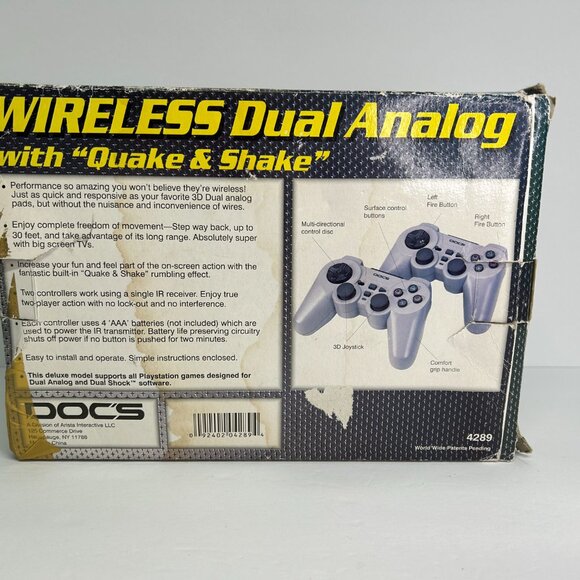 2-Docs PLAYSTATION PS1 WIRELESS CONTROLLERS Dual Analog - Picture 9 of 11